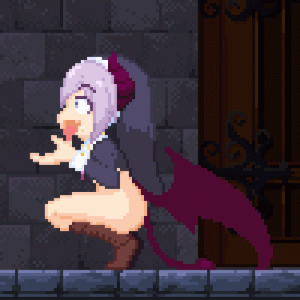 poring (artist), 1:1 aspect ratio, animated, animated gif, pixel art, 1girl, buk