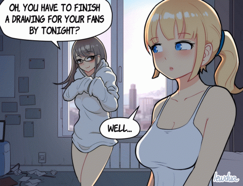 nessie (lewdua), karen (lewdua), lewdua, large filesize, text, animated, english