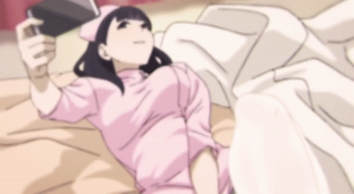 miru tights, animated, animated gif, screen capture, 1girl, black hair, breasts,