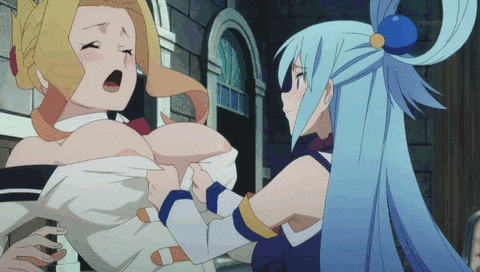 kono subarashii sekai ni shukufuku wo!, aqua (konosuba), luna (konosuba), animat