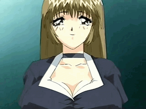 4:3 aspect ratio, animated, animated gif, 1girl, breasts, brown hair, choker, fe