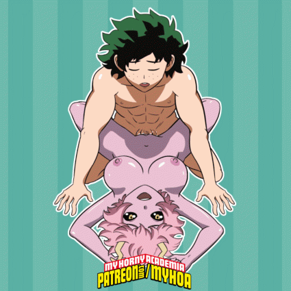 my hero academia, midoriya izuku, ashido mina, 1:1 aspect ratio, animated, anima