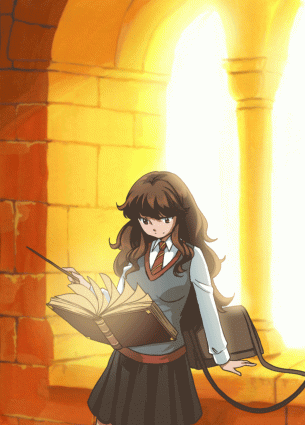 harry potter (series), hermione granger, rikeza, high resolution, animated, anim