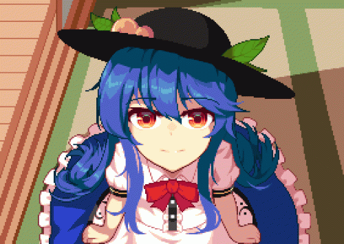 touhou project, hinanawi tenshi, furumero, censored, full body, animated, pov, a