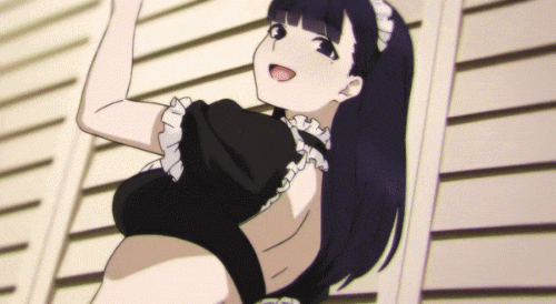 miru tights, animated, animated gif, screen capture, 1girl, clothing, female, ma