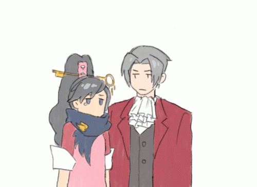 ace attorney, gyakuten kenji, miles edgeworth, kay faraday, godzillapigeon1, sim