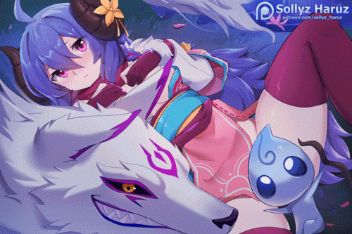 league of legends, kindred (league of legends), wolf (league of legends), spirit