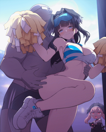 blue archive, shimoe koharu, nekozuka hibiki, hibiki (cheerleader) (blue archive