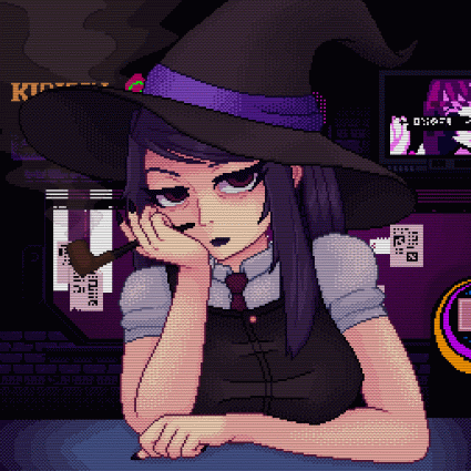 va-11 hall-a, julianne stingray, susieq, susiesshitart, 1:1 aspect ratio, animat