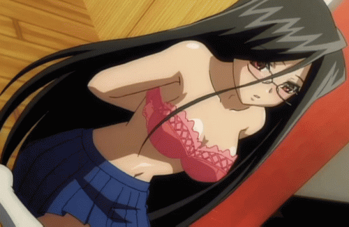 hatsu inu, large filesize, animated, animated gif, screen capture, 1girl, black