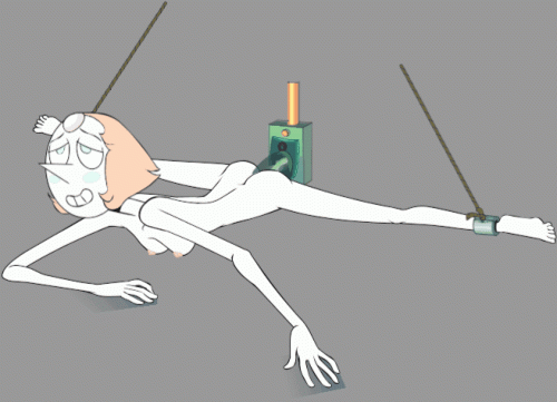 steven universe, pearl (steven universe), animated, animated gif, anal, machine,