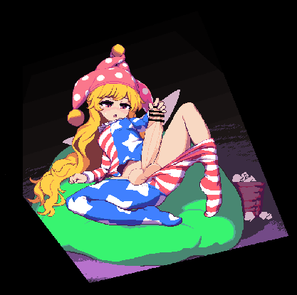 namako (takorin), touhou project, clownpiece, 1girl, american flag legwear