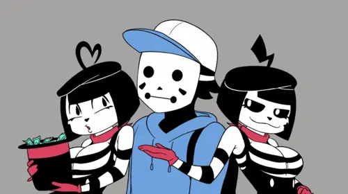 derpixon, mime and dash, bonbon (derpixon), chuchu (derpixon), ?, 1boy