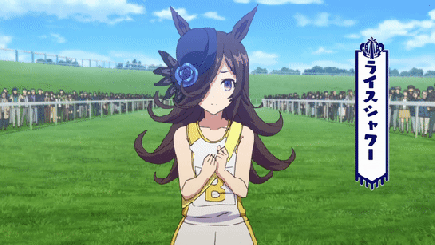 p.a. works, uma musume - pretty derby, rice shower (uma musume), animal ears