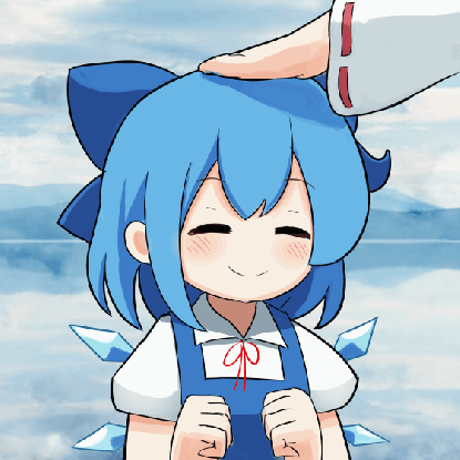 ferdy's lab, touhou project, hakurei reimu, cirno, 2girls, blue bow, blue hair