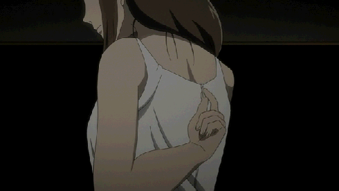 mirai nikki, amano rea, 1girl, bouncing breasts, breasts, brown hair