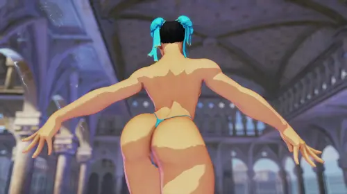 capcom, street fighter, street fighter v, chun-li, 1girl, ass, ass shake