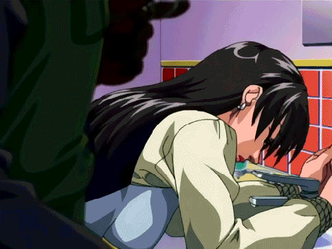 bible black, shin bible black, bank teller, black hair, bondage, female