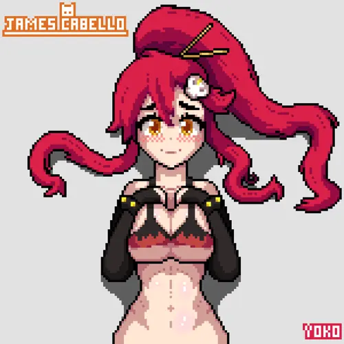 james cabello, tengen toppa gurren-lagann, yoko littner, abs, blush