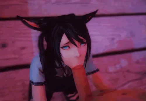 final fantasy, final fantasy xiv, animal ears, asian, black hair, blue eyes