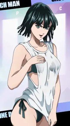 one-punch man, fubuki (one-punch man), clothing, highleg, highleg swimsuit