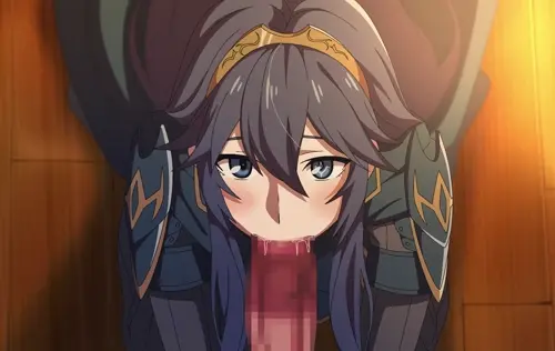 fire emblem,fire emblem: awakening lucina doujin anime by kumanosuke about crown(王冠) semen(ザーメン) sitting(座る)