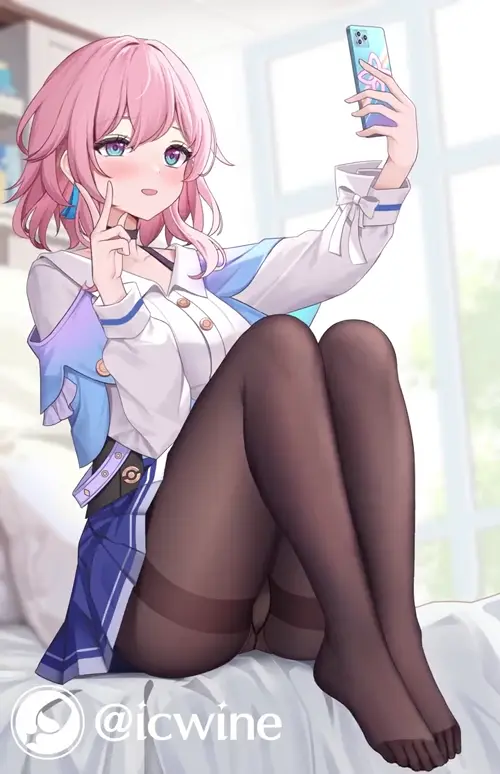 guns girlz,honkai: star rail march 7th hentai video by icwine about black_choker(黒いチョーカー) holding_object(物体保持している) pantyhose(パンスト)