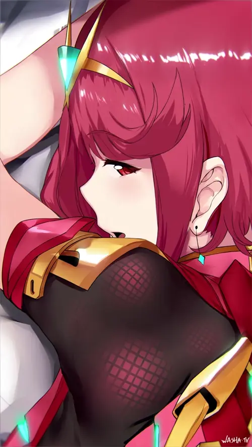 xeno,xenoblade,xenoblade chronicles 2 homura animated by hews hack,washa,opaluva about buttjob(お尻コキ) moaning(喘いでいる) vaginal(膣に)