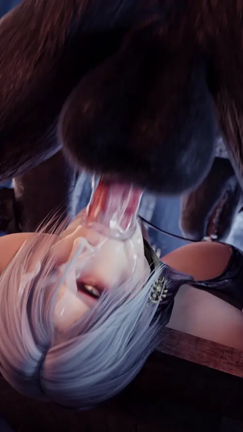 soulcalibur,soulcalibur iv isabella valentine animated by comandorekin,audionoob about huge_penis(巨大なペニス) light-skinned_female(色白の女性) white_hair(白い髪)