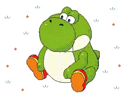 mario yoshi hentai anime by keke (kokorokeke) about no_humans(人間がいない) sitting(座る) solo(一人)