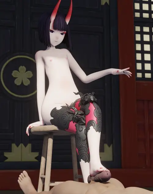 fate,fate/grand order shuten douji hentai video by dkclaude3d about nude(裸) purple_hair(紫髪) short_hair(ショートヘア)