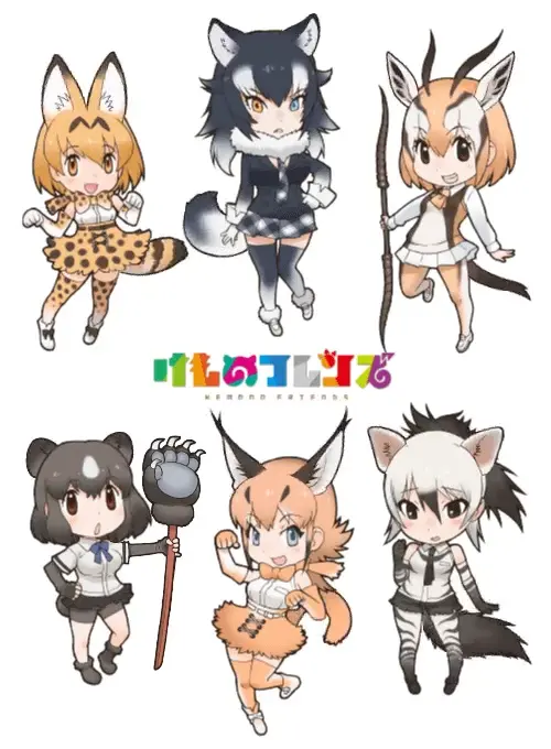 kemono friends serval,grey wolf,brown bear,caracal,aardwolf,thomson's gazelle hentai video by yoshizaki mine about blonde_hair(金髪の毛) long_hair(ロングヘア) short_hair(ショートヘア)