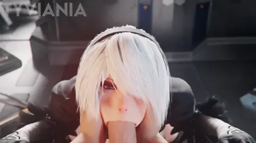 nier,nier: automata yorha no.2 type b hentai anime by tyviania about 1boy(男一人) blue_eyes(青い目) male(男性)