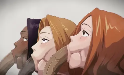 bleach inoue orihime,matsumoto rangiku,shihouin yoruichi video by iwao178,bigdarkpp about 3girls(女三人) female(女性) multiple_penises(複数ペニス)