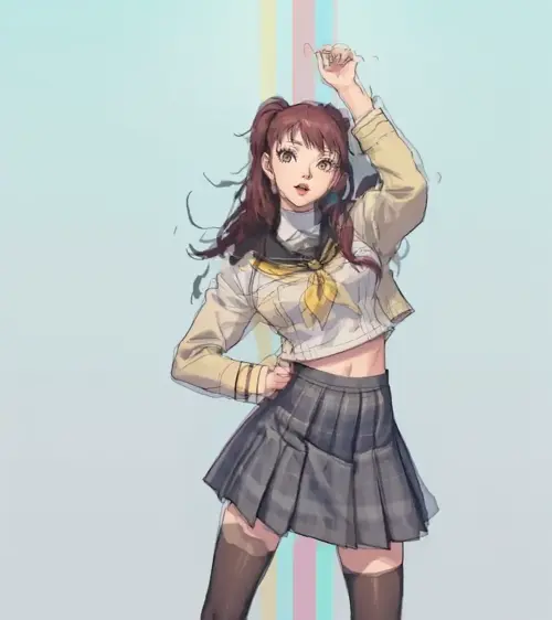 persona,persona 4,tik tok kujikawa rise hentai video about dancing(踊っている) solo(一人) thighhighs(サイハイソックス)