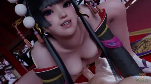 dead or alive nyotengu animated by spizder,cinderdryadva