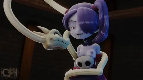 skullgirls leviathan,squigly doujin anime by cumminham