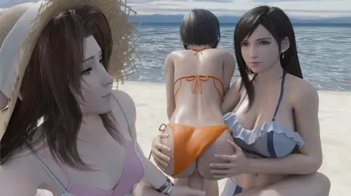 Final Fantasy,Final Fantasy Vii,Final Fantasy Vii Remake Tifa Lockhart,Aerith Gainsborough,Yuffie Kisaragi hentai video by Lazyprocrastinator