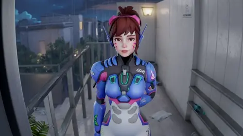 Overwatch D.Va doujin anime by Aphy3d