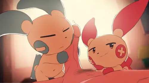 Pokemon Minun,Plusle hentai video by Greatm8