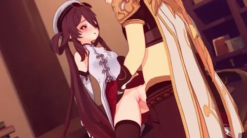 Genshin Impact Hu Tao,Aether hentai anime by Erio