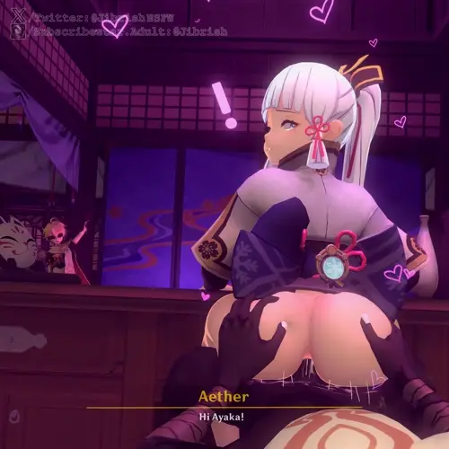 Genshin Impact Kamisato Ayaka,Hilichurl doujin anime by jibrish