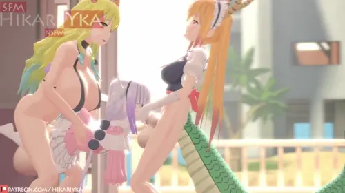 Miss Kobayashi's Dragon Maid Kanna Kamui,Quetzalcoatl,Tohru video by Hikariyka,ezaudio
