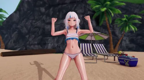 Hololive,Hololive English,Gawr Gura Ch.,Custom Maid 3d 2 Gawr Gura animated by genesismmd