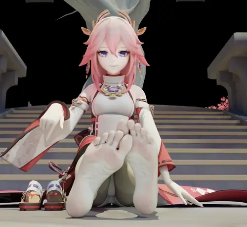 Genshin Impact Yae Miko hentai anime by Orgent