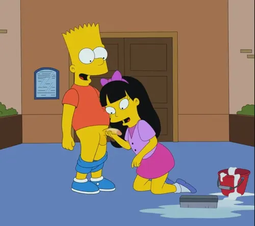 The Simpsons Bart Simpson,Jessica Lovejoy doujin anime by Sfan