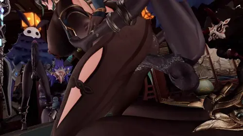 Genshin Impact,rave Hilichurl,Xianyun,Mitachurl,Abyss Mage hentai anime by Bengugu