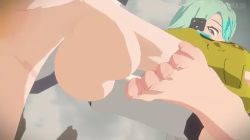 Sword Art Online Kirito,Asada Shino hentai anime by miura3d