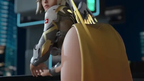 Overwatch Mercy hentai anime by Kristalldust