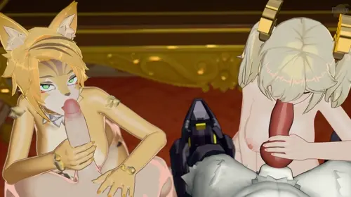 Zenless Zone Zero Burnice White,Von Lycaon,pulchra,Pulchra Fellini hentai anime by ImJustThatKinky,SMango3D,lewdheart (heart lewd/iheartvoiceover),Nemuruii